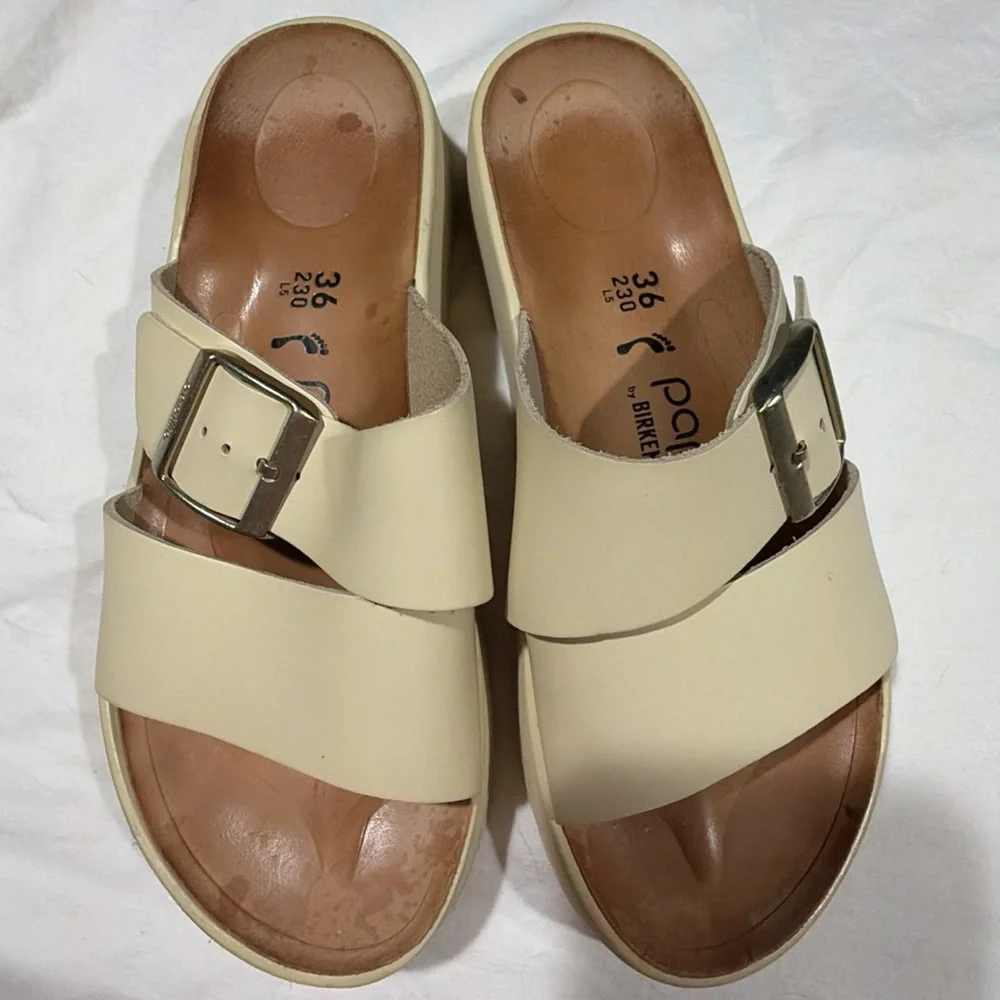 Birkenstock Papillio Almina Ecru Sandal Size Women’s Size 36 - Picture 12 of 16